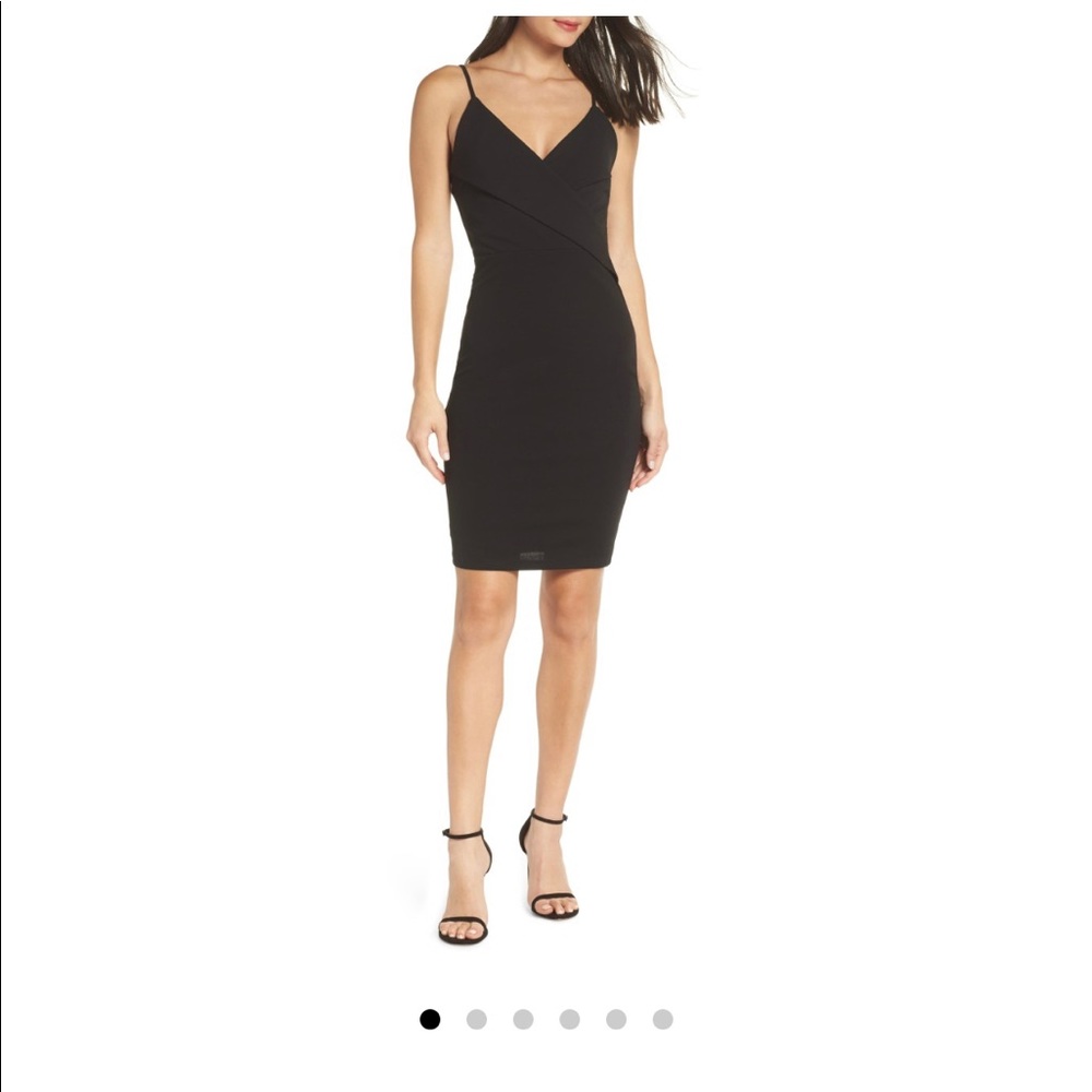 Surplice Spaghetti Strap Cocktail Sheath
